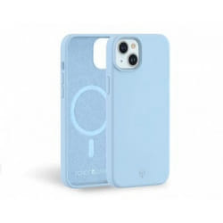 Coque FORCE CASE iPhone 15 silicone bleu ciel
