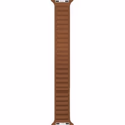 Bracelet Apple Watch 42-44-45-49mm Cuir 155 à 210mm 42-44-45-49mm Marron/Orange Bigben