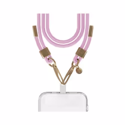 Bandoulière Cordon Universelle Amovible Rose détails dorés + Garantie à vie Force Case