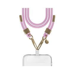 Bandoulière Cordon Universelle Amovible Rose détails dorés + Garantie à vie Force Case