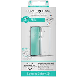 Coque renforcée Samsung Galaxy S24 FEEL Origine France Garantie 2m Transparente + Garantie à vie - Origine France Garantie Force Case