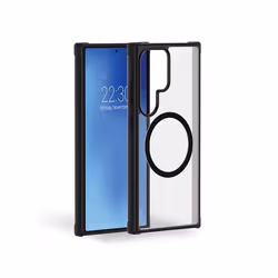 Coque renforcée Magnet Samsung Galaxy S24 Ultra AIR Frost 3m Noire + Garantie à vie Force Case