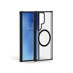 Coque renforcée Magnet Samsung Galaxy S24 Ultra AIR Frost 3m Noire + Garantie à vie Force Case
