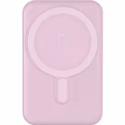 Powerbank sans fil Magnétique MagSafe 5000mAh 2 ports USB A+C 10W Qi Rose Bigben