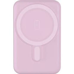 Powerbank sans fil Magnétique MagSafe 5000mAh 2 ports USB A+C 10W Qi Rose Bigben