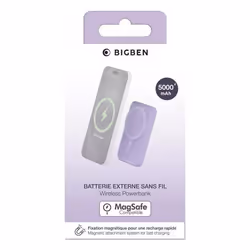 Bigben Connected MS10WPB5000MAHLV banque d'alimentation électrique 5000 mAh Recharge sans fil Violet - Vue supplémentaire 5