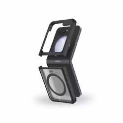 Coque renforcée Magnet Samsung Galaxy Z Flip 6 DUO Frost 2m Noire + Garantie à vie Force Case