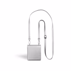 Pochette Bandoulière Galaxy Z Flip Serie Fermeture aimantée Argent + Garantie à vie Force Case