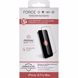 Force Glass FGOGIP16PMORIG écran et protection arrière de téléphones portables Protection d'écran transparent Apple 1 pièce(s)
