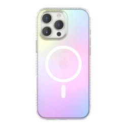 Coque MagSafe pour iPhone 16 Pro Hybride Transparente Irisée Bigben