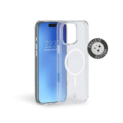 Coque renforcée MagSafe iPhone 16 Pro Max AIR 3m Transparente avec Paillettes + Garantie à vie Force Case