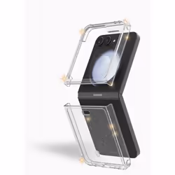 Coque renforcée Samsung Galaxy Z Flip 6 DUO 2m Transparente avec Paillettes + Garantie à vie Force Case