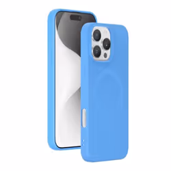 Coque MagSafe pour iPhone 16 Pro Max Silicone Bleue Bigben