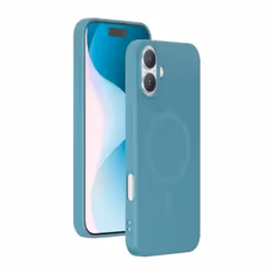 Coque MagSafe pour iPhone 16 Plus Silicone Sarcelle Bigben