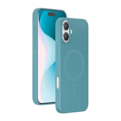 Coque MagSafe pour iPhone 16 Plus Silicone Sarcelle Bigben
