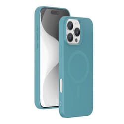 Coque MagSafe pour iPhone 16 Pro Max Silicone Verte Bigben