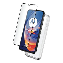 Pack 2 en 1 Coque Motorola Edge 50 Neo Souple Transparente + Protège écran 2.5D + SmartFrame™ - Certifié GRS Bigben