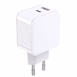 Chargeur USB-A / USB-C 65W Power Delivery GaN Universel Ultra Rapide BigBen Connected Blanc