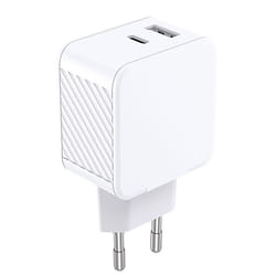 Chargeur USB-A / USB-C 65W Power Delivery GaN Universel Ultra Rapide BigBen Connected Blanc