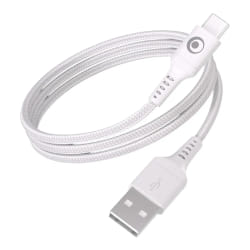 Câble Tissé USB A / USB C 3A 1.2m PD 60W Blanc Bigben
