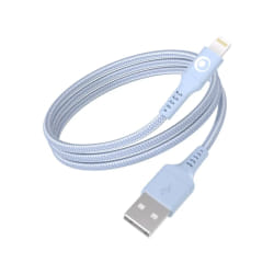 Câble Tissé USB A / Lightning 2.4A 1.2m FastCharge 12W Bleu Bigben