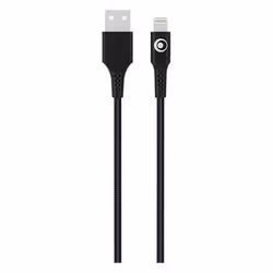 Câble Tissé USB A / Lightning 2.4A 1.2m FastCharge 12W Noir Bigben