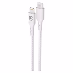Câble Tissé USB C / Lightning 3A 1.2m PD 60W Blanc Bigben