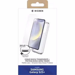 BIG BEN Pack sili+Glass Tempered G S25+ coque de protection pour téléphones portables 17 cm (6.7") Housse Transparent
