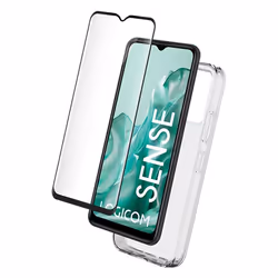 Pack 2 en 1 Coque Logicom Sense Souple Transparente + Protège écran + SmartFrame™ - Certifié GRS Bigben