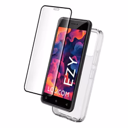 Pack 2 en 1 Coque Logicom Ezy Souple Transparente + Protège écran + SmartFrame™ - Certifié GRS Bigben