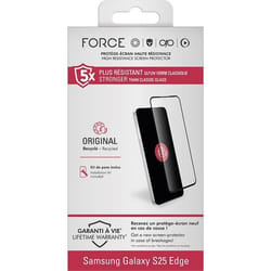 Protège écran pour Samsung Galaxy S25 Edge Original 2.5D Verre organique + Garantie à vie - Certifié GRS Force Glass