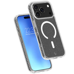 Force Case Coque MagSafe pour iPhone 17 Pro Max Air Xtrem 4m avec Paillettes Renforcé Transparent