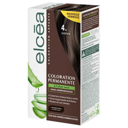 Elcéa Coloration Permanente à l'Aloe Vera 122 ml - Coloration : 4. Châtain