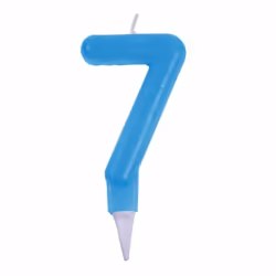 Paris Prix Bougie Anniversaire Chiffre 7 Bleu