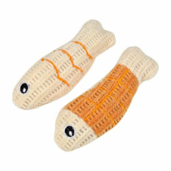 Jouet Poisson Chat Boho - Lot de 2