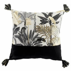 Paris Prix Coussin Imprimé Karaba - Noir