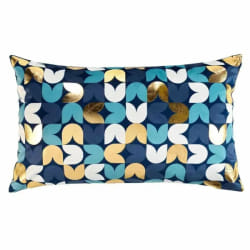 Paris Prix Housse de coussin Vivaldi 30x50 - Bleu et Or
