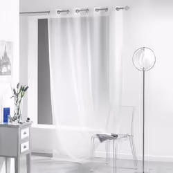 Rideau Voilage - Paris Prix - Lisséa - 140x240 cm - 100% Polyester - Blanc - Lavable à 30°C