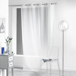 Rideau Voilage - Paris Prix - Lisséa - 140x240 cm - 100% Polyester - Blanc - Lavable à 30°C