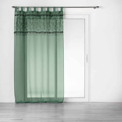 Rideau Voilage à Passants Milagreen 140x280cm Vert