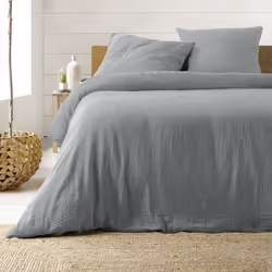 Parure de Lit 3 Pièces Angelia 240x220cm Gris