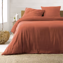 Parure de Lit 3 Pièces Angelia 240x220cm Terracotta
