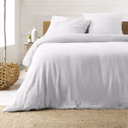 Parure de Lit 3 Pièces Angelia 260x240cm Blanc