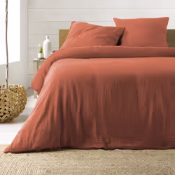 Parure de Lit 3 Pièces Angelia 260x240cm Terracotta