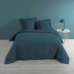Paris Prix Housse de Couette Percaline - Bleu