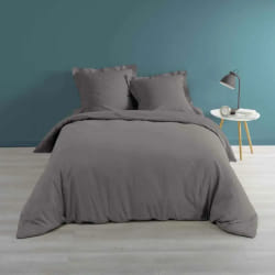 PARIS PRIX Housse de couette - Anthracite