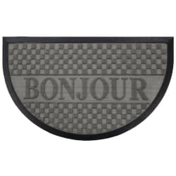 Paris Prix Tapis Demi-Lune Bonjour Gris