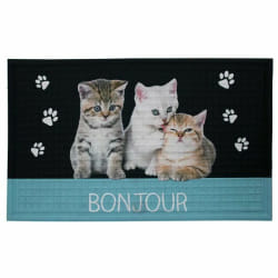 Paris Prix TAPIS RELIEF - Chalut Bleu 45x75 cm