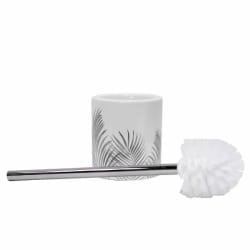 Brosse WC Orbella - Blanc et Argent