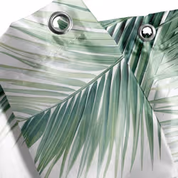 Paris Prix 135967 rideau de douche Anneau Polyester Vert, Blanc - Vue supplémentaire 2